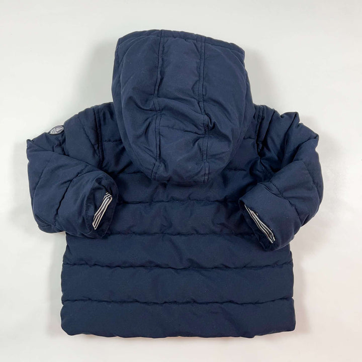 Petit Bateau blue puffer winter jacket 24M/86 2