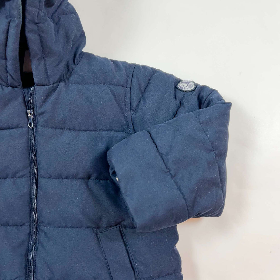 Petit Bateau blue puffer winter jacket 24M/86 3