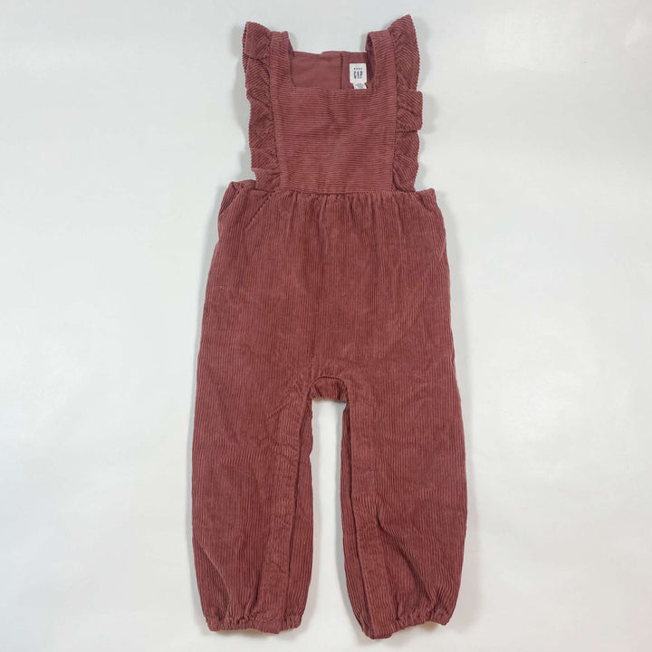 Gap aubergine cord dungarees 18-24M 1