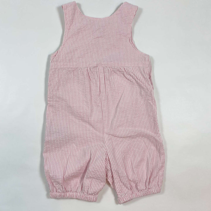 Jojo Maman Bébé light pink stripe dungarees 12-18M 2