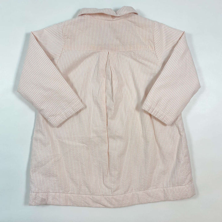 Petit Bateau pink stripe lightly padded coat 18M/80 2