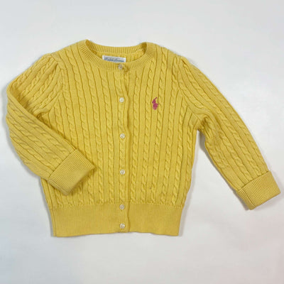 Ralph Lauren yellow cable knit cardigan 18M 1