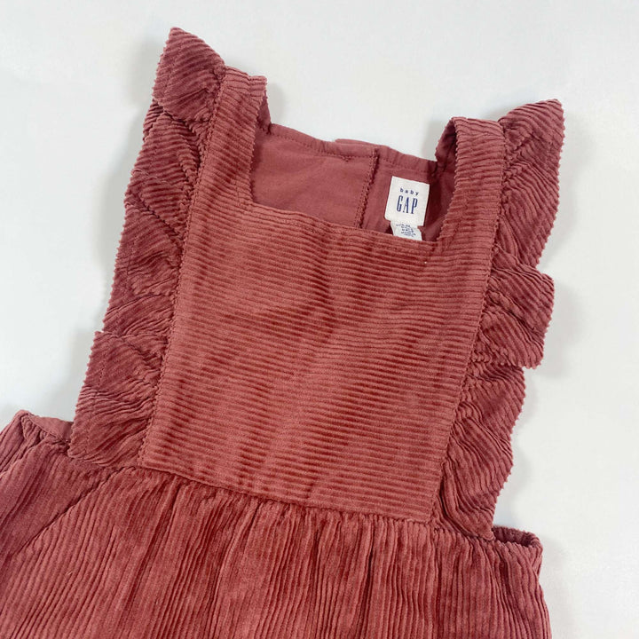 Gap aubergine cord dungarees 18-24M 2
