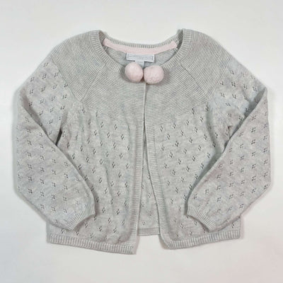 The Little White Company grey wool blend cardigan 12-18M 1