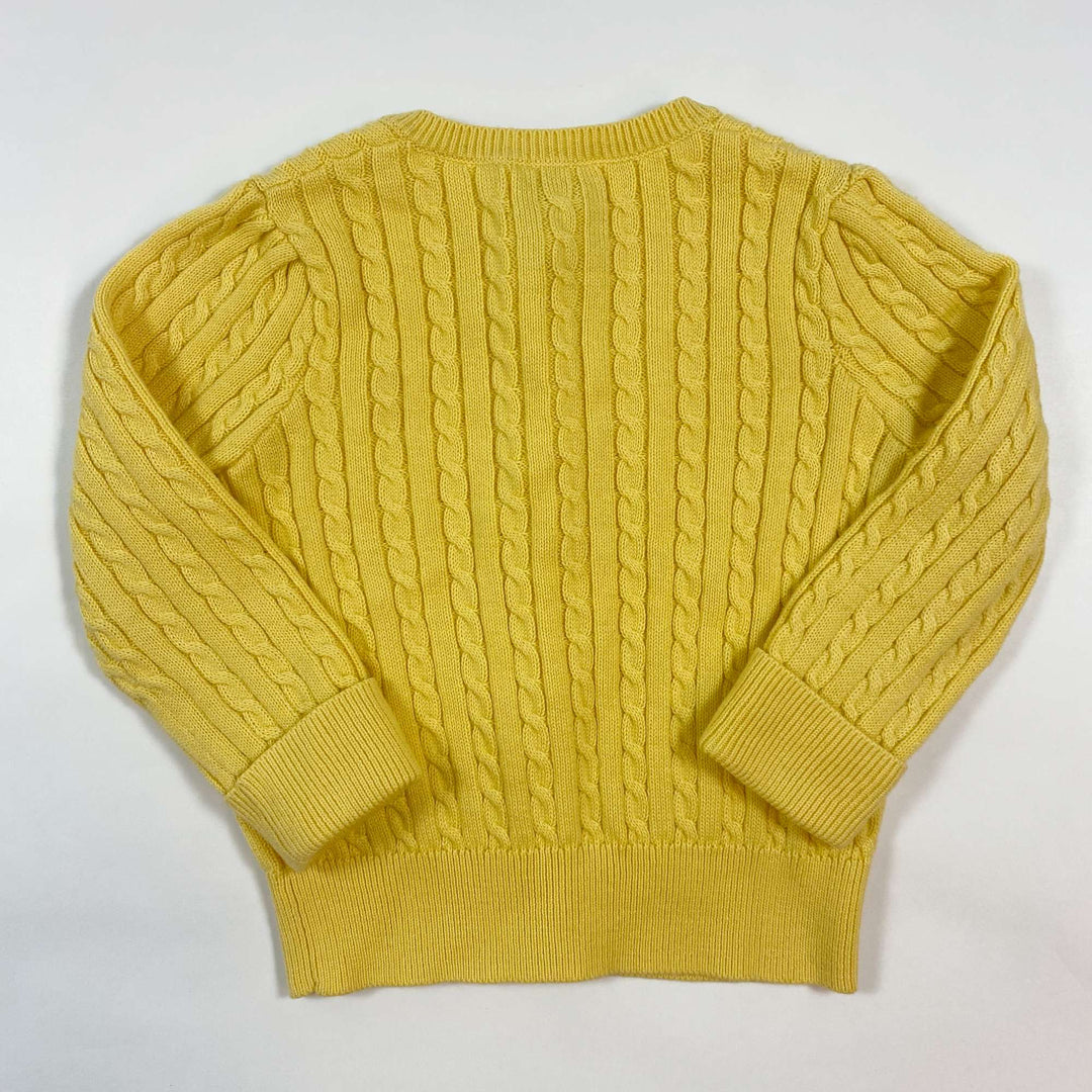 Ralph Lauren yellow cable knit cardigan 18M 2