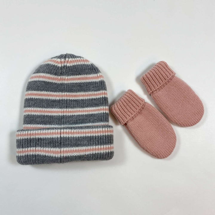 Barts hat and mitten baby set 0/0-6M 2