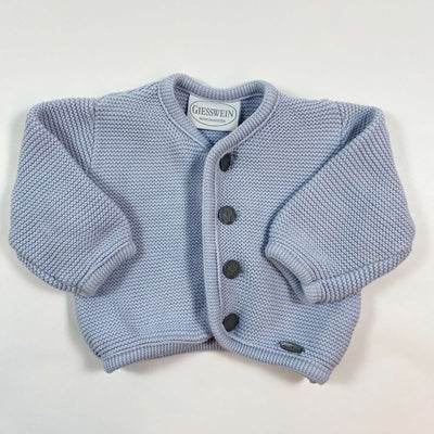 Giesswein baby blue cotton knit cardigan 3-6M 1