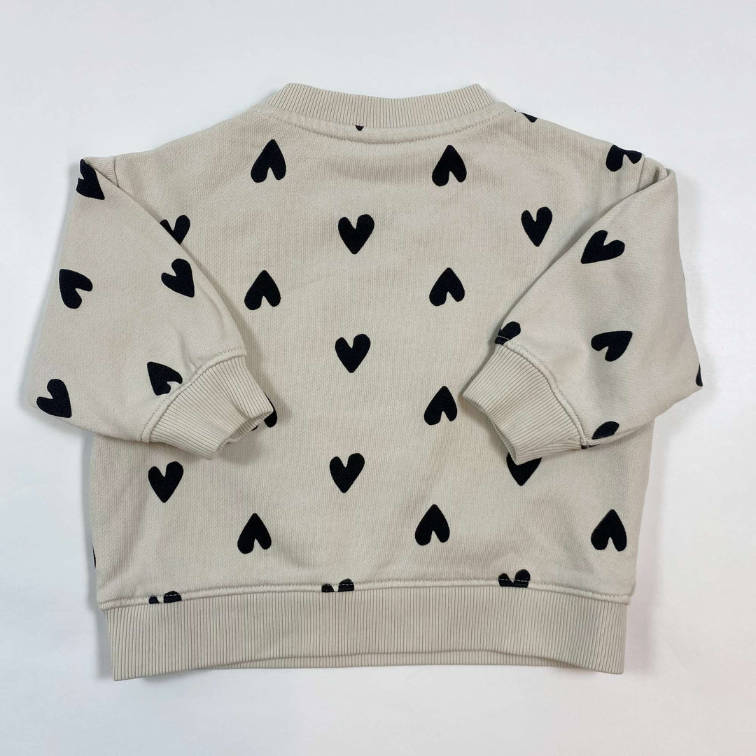 Arket heart print sweatshirt 62/68 3