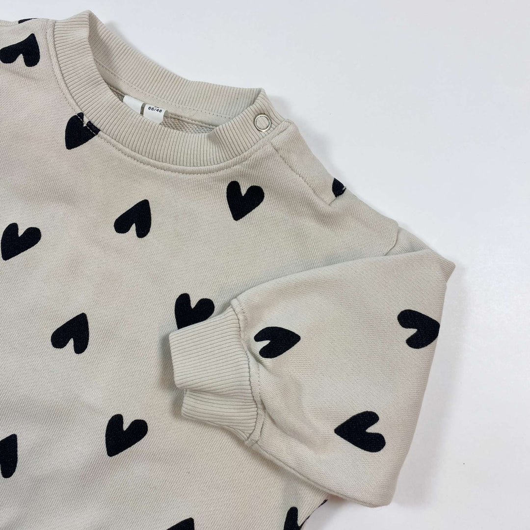 Arket heart print sweatshirt 62/68 2