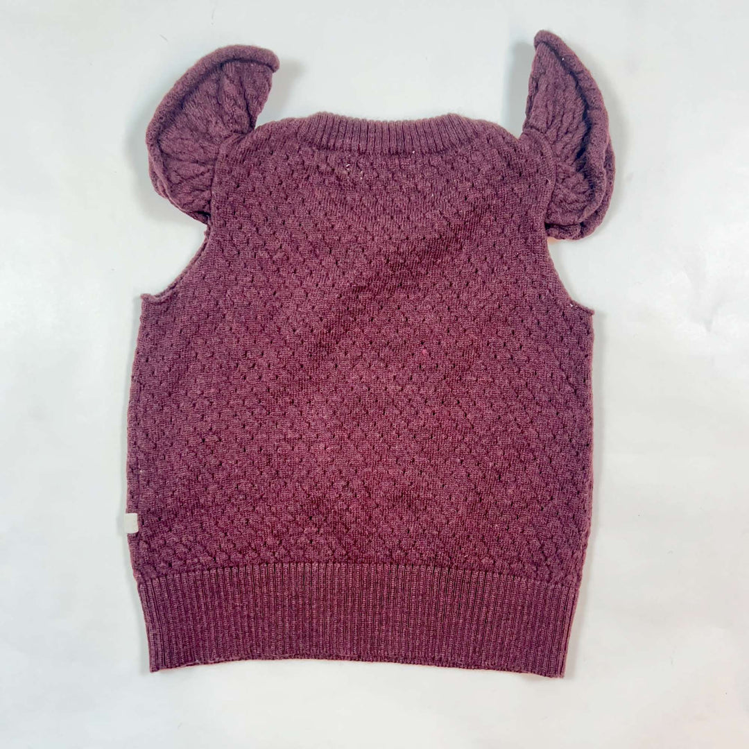 Minimalisma bordeaux knit vest 18-24M 2
