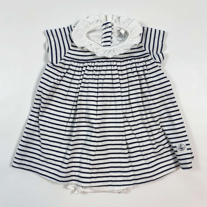 Petit Bateau mariniere baby dress with integrated body 6M/67 1