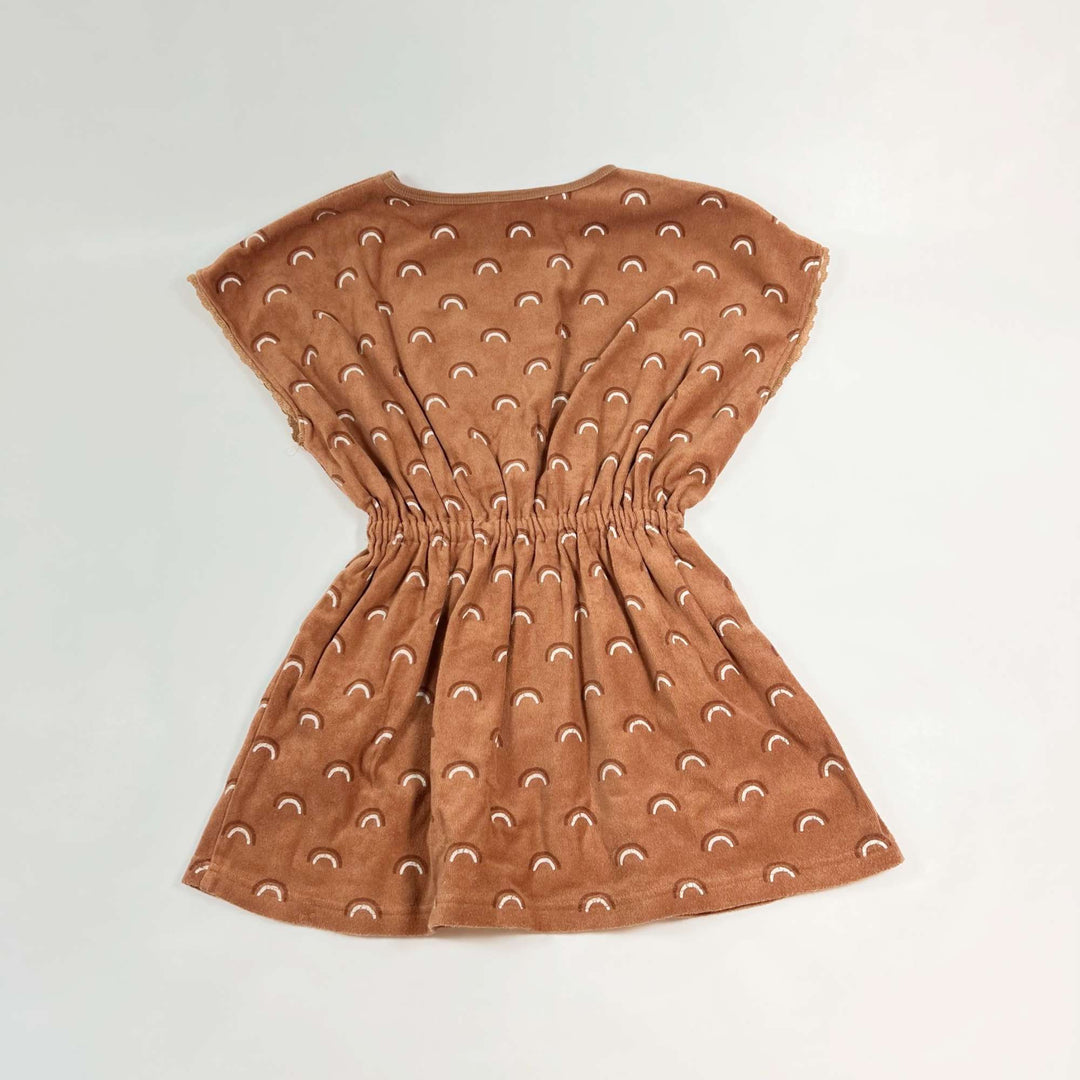 Rylee + Cru rust rainbow terry dress 6-7Y 1