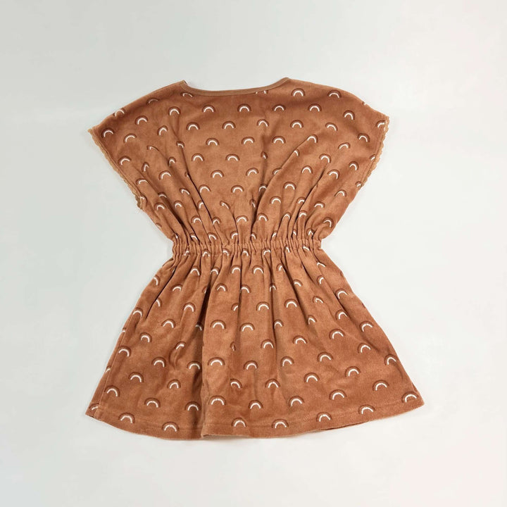 Rylee + Cru rust rainbow terry dress 6-7Y 1