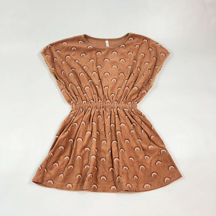 Rylee + Cru rust rainbow terry dress 6-7Y 2
