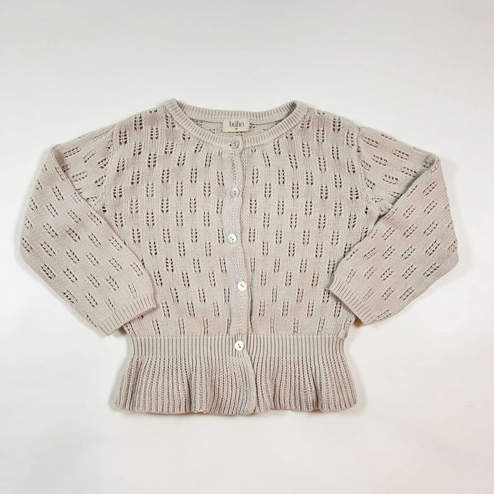 Búho greige dentelle cardigan 4Y 1