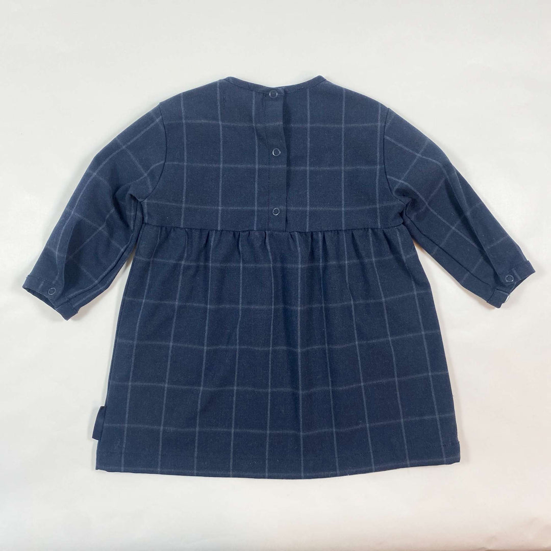 Tinycottons navy check dress 12-18M 2