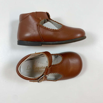 La Coqueta brown leather t-bar shoes 22 1