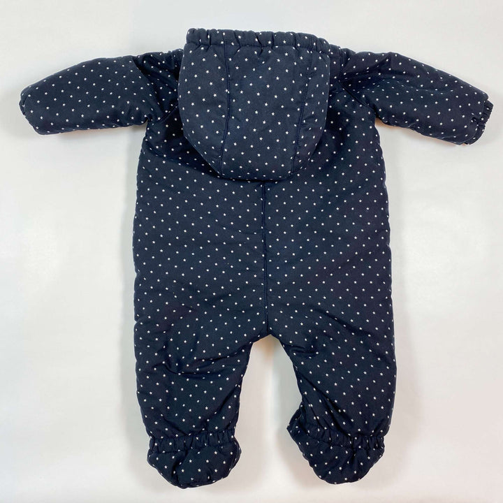 Petit Bateau navy star print snow suit 12M 3