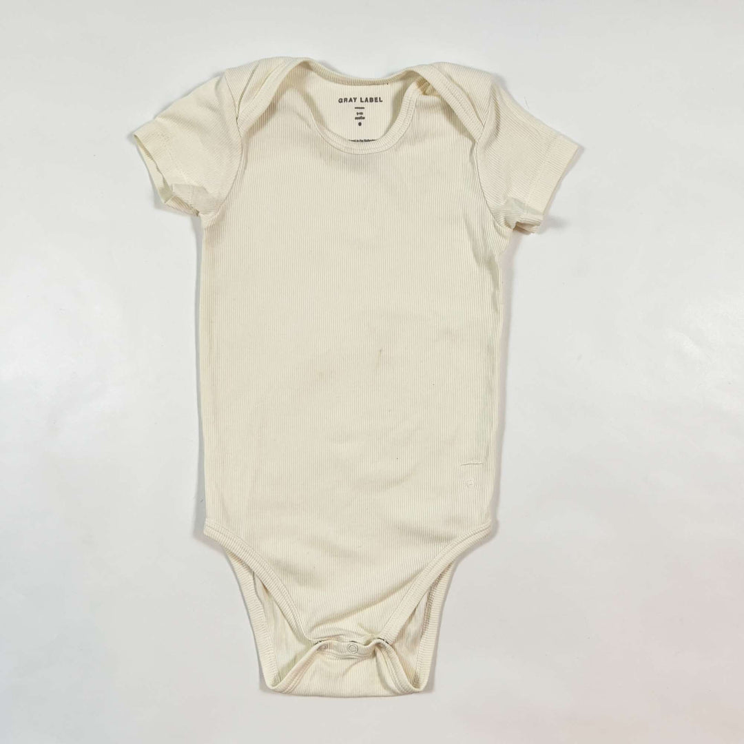 Gray Label off-white fine rib short-sleeved body 9-12M 1