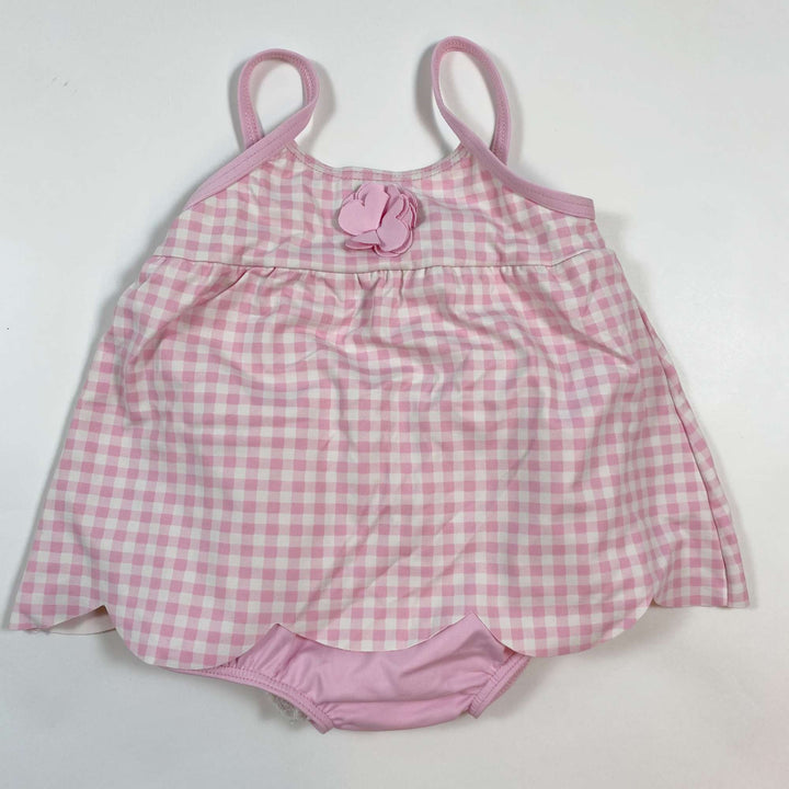 Archimède light pink gingham baby swimsuit Second Season 9-12M 1