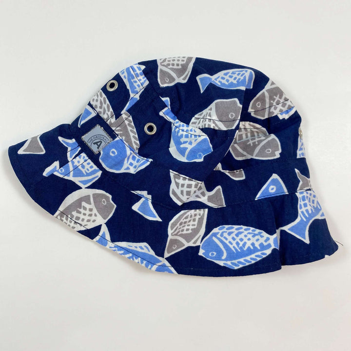 Archimède blue fish print bucket hat Second Season 9-12M 2