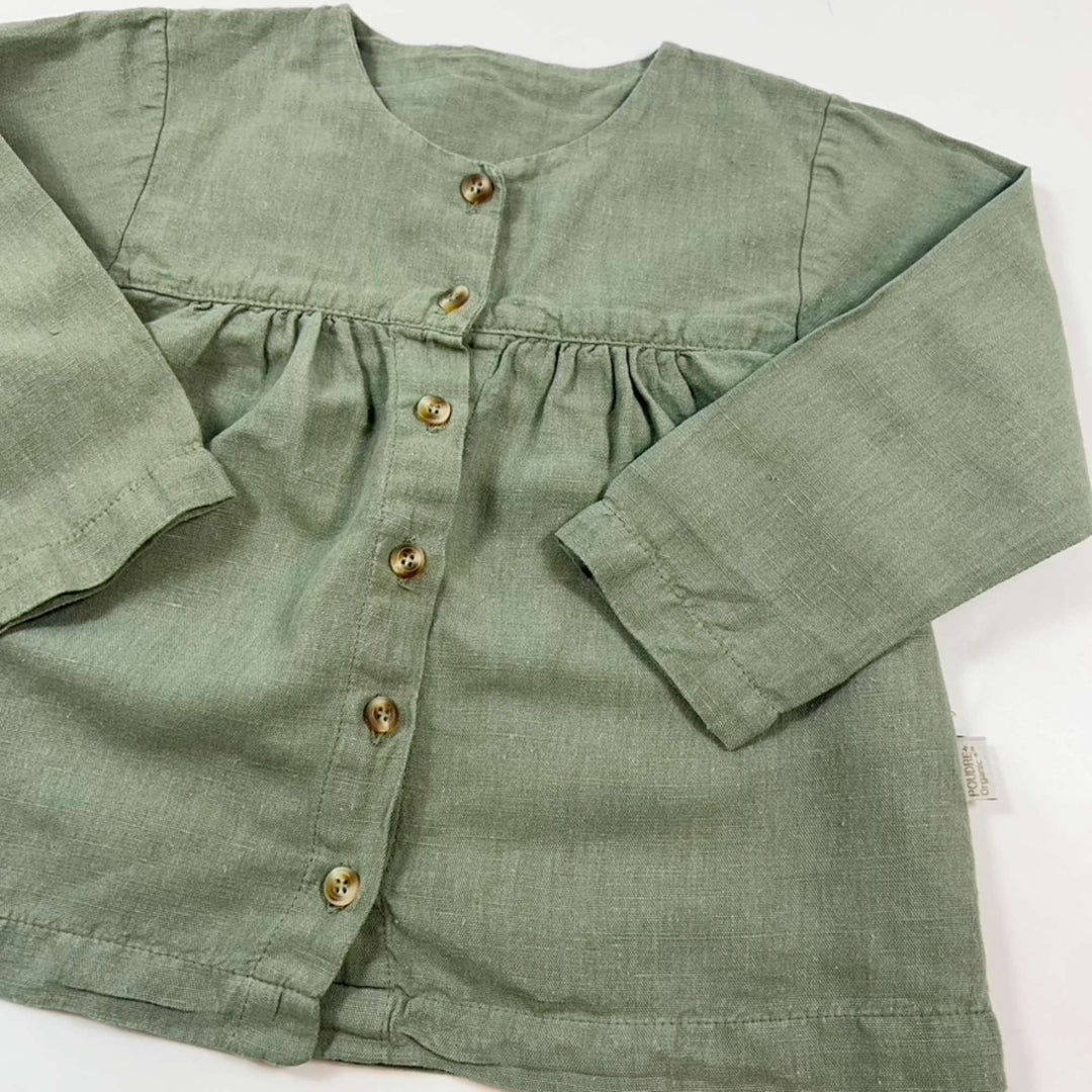 Poudre Organic sage linen/cotton blouse 3Y 2