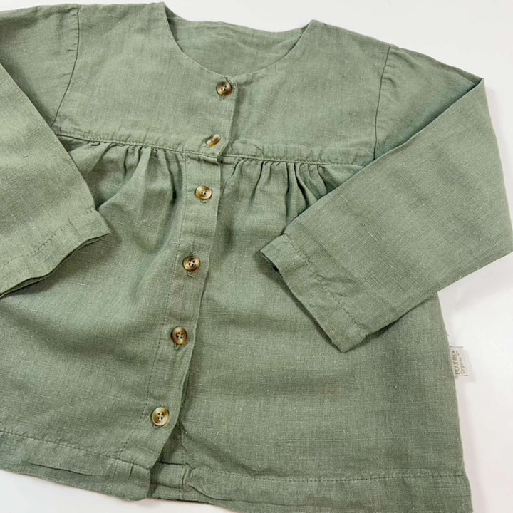 Poudre Organic sage linen/cotton blouse 3Y 2