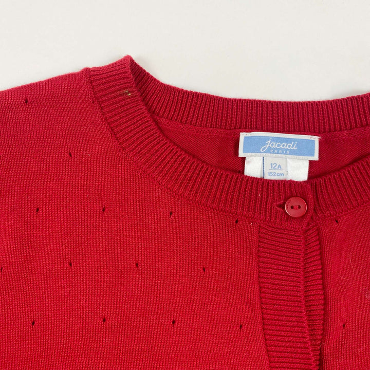 Jacadi red cotton cardigan 12Y/152 3