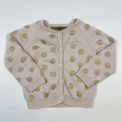 Gold gold polkadot cardigan 18M/81 1