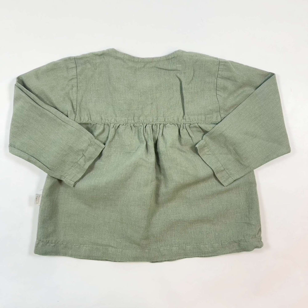 Poudre Organic sage linen/cotton blouse 3Y 3