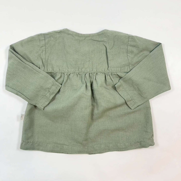 Poudre Organic sage linen/cotton blouse 3Y 3