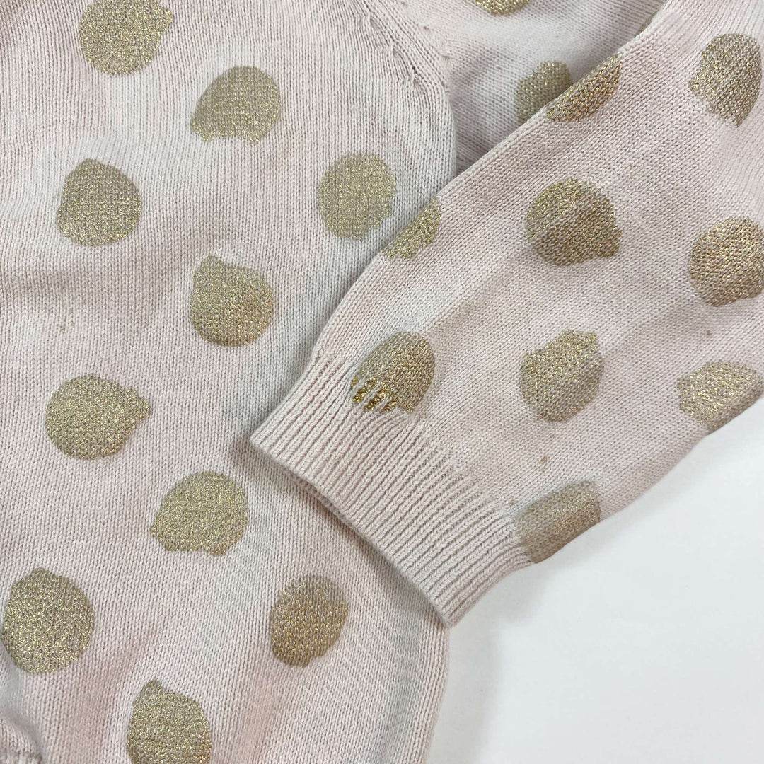 Gold gold polkadot cardigan 18M/81 3