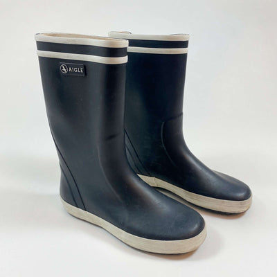 Aigle black wellington rain boots 34 1