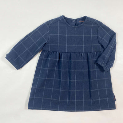 Tinycottons navy check dress 12-18M 1