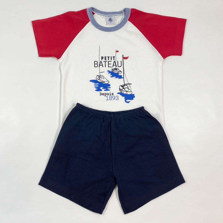 Petit Bateau blue and white short pyjama set Second Season 6Y/116 1