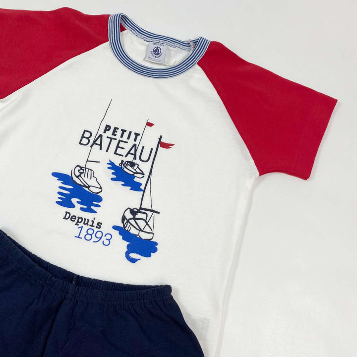 Petit Bateau blue and white short pyjama set Second Season 6Y/116 2