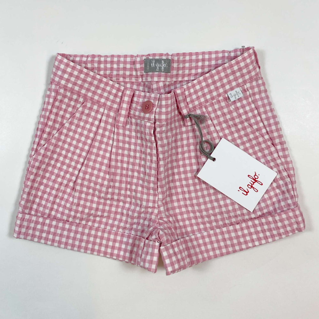 Il Gufo pink gingham seersucker shorts Second Season 3Y 1