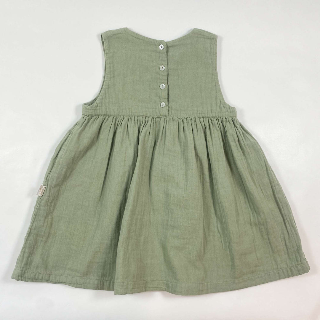 Poudre Organic green dress 2Y 3