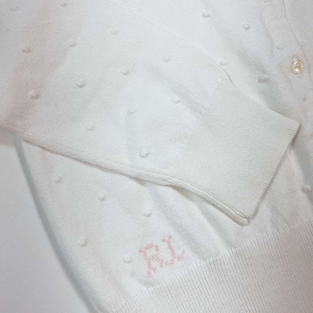 Ralph Lauren white Swiss dot embroidered festive cardigan Second Season L/12-14Y 3