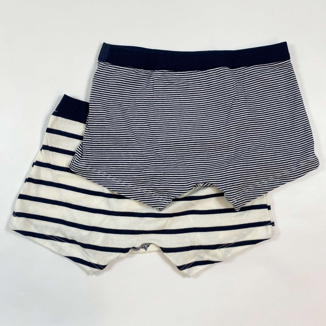 Petit Bateau navy stripe boxers set of 2 Second Season diff. sizes 3