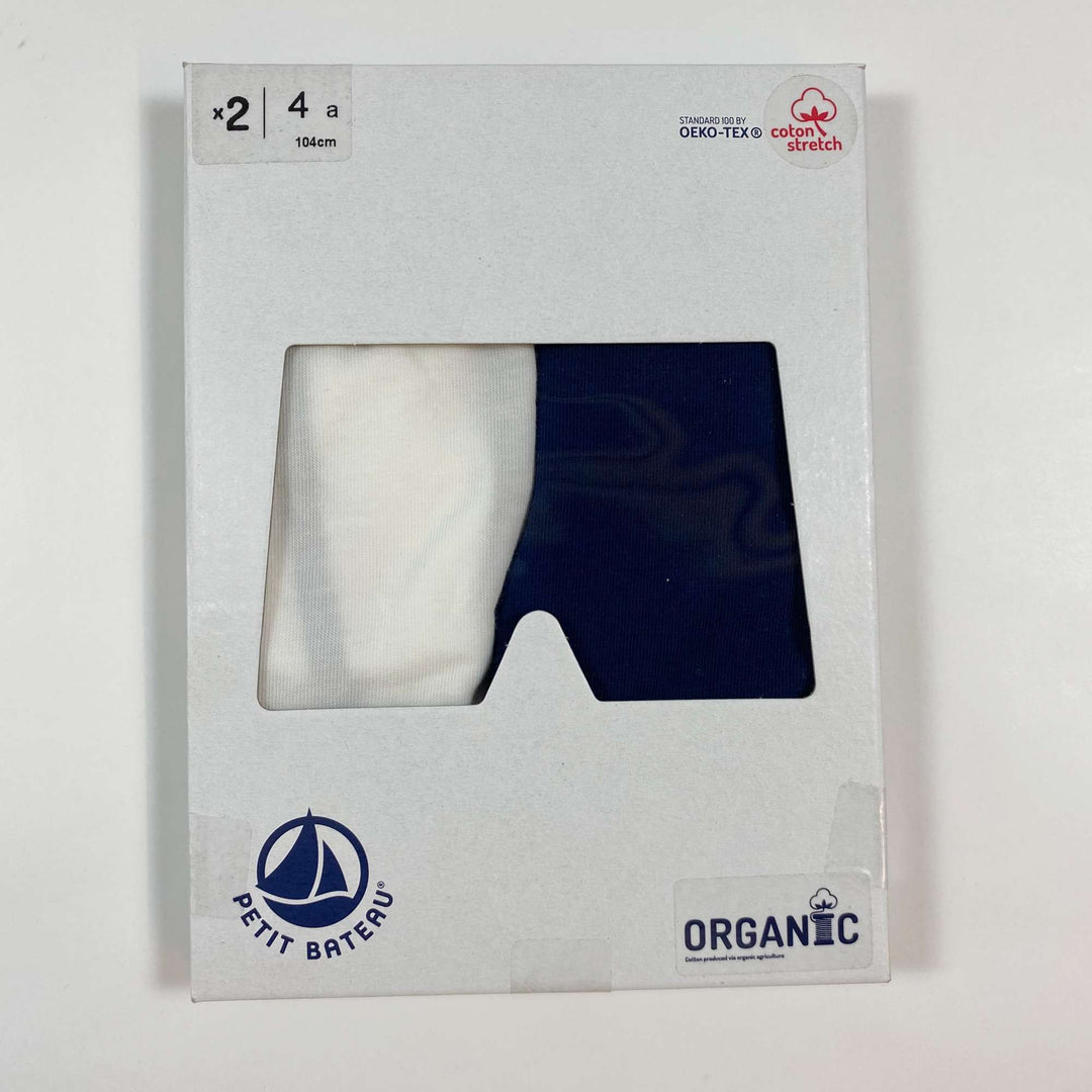 Petit Bateau navy/white boxers set of 2 Second Season diff. sizes 3