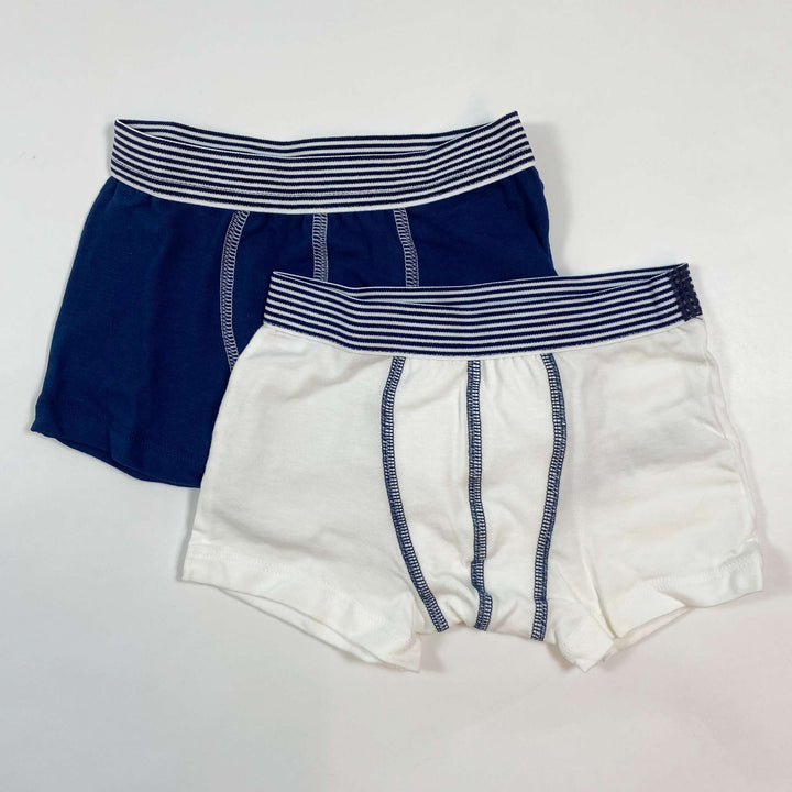 Petit Bateau navy/white boxers set of 2 Second Season diff. sizes 2
