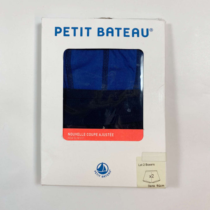 Petit Bateau navy anchor print boxers set of 2 Second Season 3Y/94 3