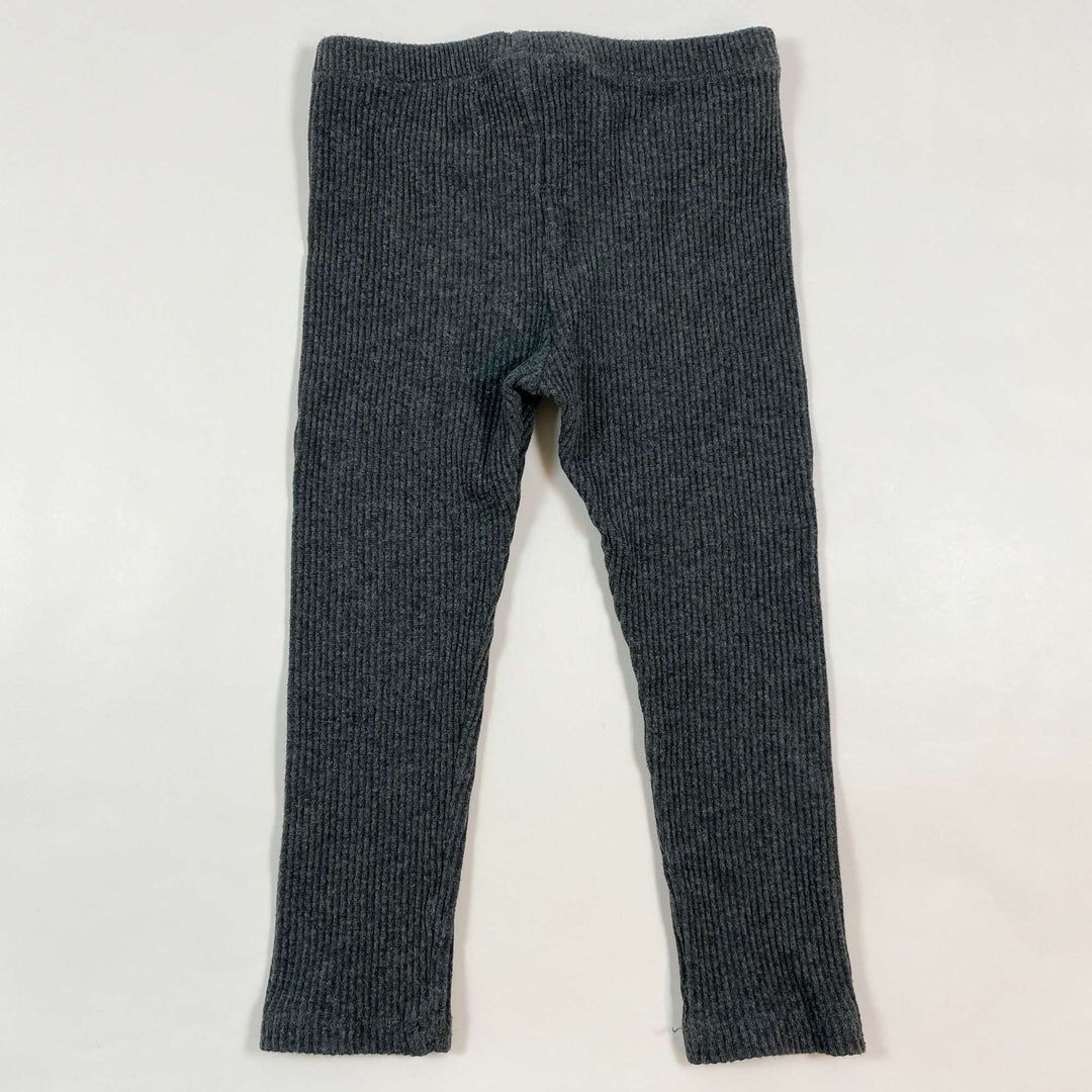 Donsje dark grey rib leggings 3-4Y 2