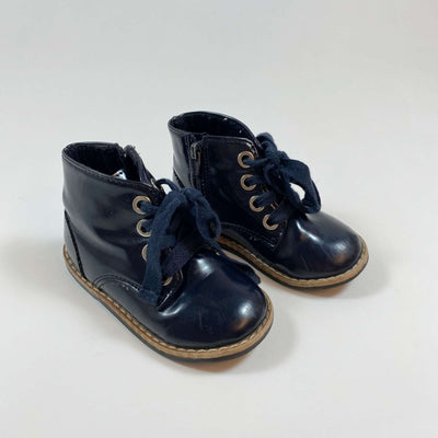 Zara navy faux leather booties 20 1