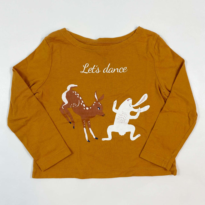 Monoprix x Oeuf NYC mustard Let's dance t-shirt 3Y 1