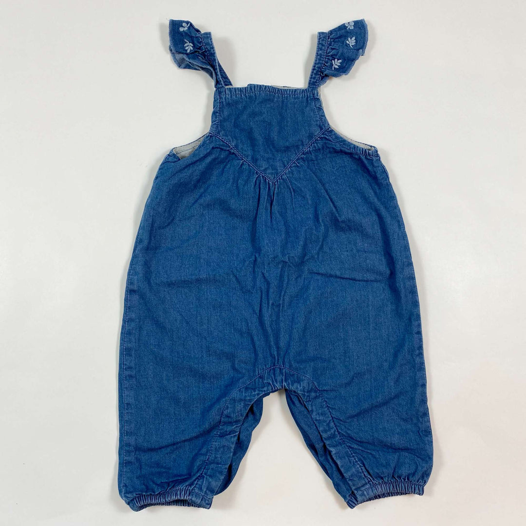 Zara denim embroidered dungarees 3-6M/68 1