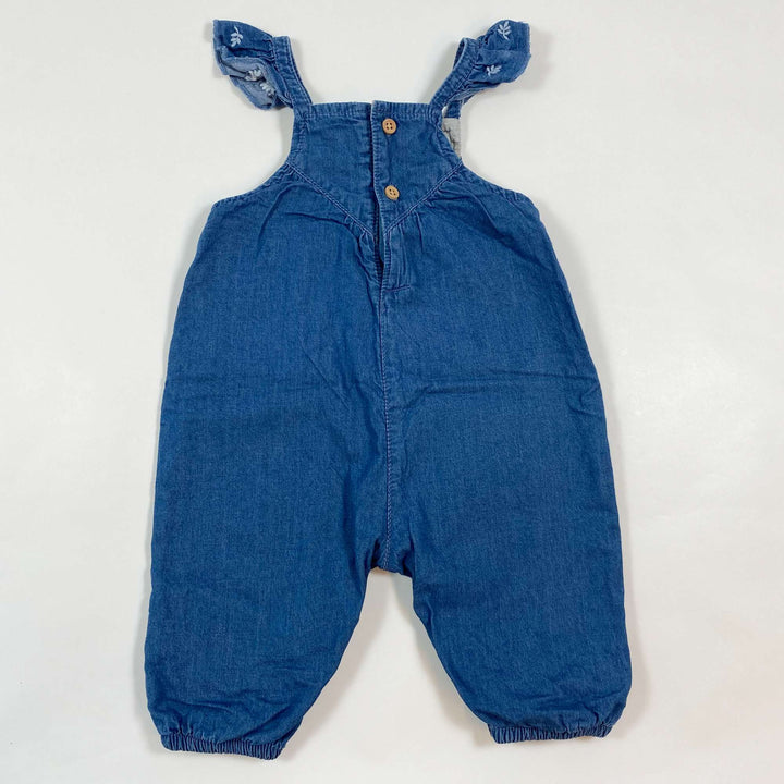 Zara denim embroidered dungarees 3-6M/68 3