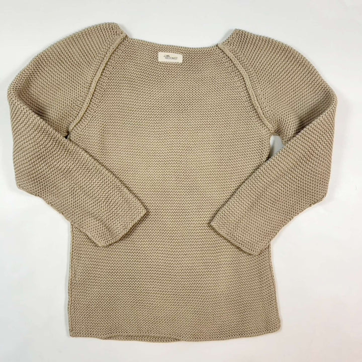 Little Hedonist beige cotton knit pullover 122 2