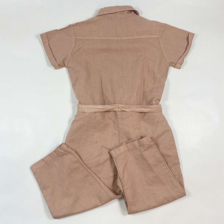 My Little Cozmo dusty pink linen blend jumpsuit 3Y 3